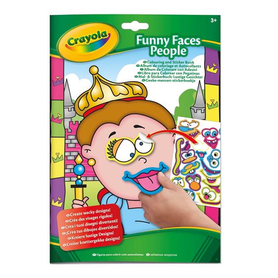 CRAYOLA | Coloring page "Funny people", 24 pages and additional stickers