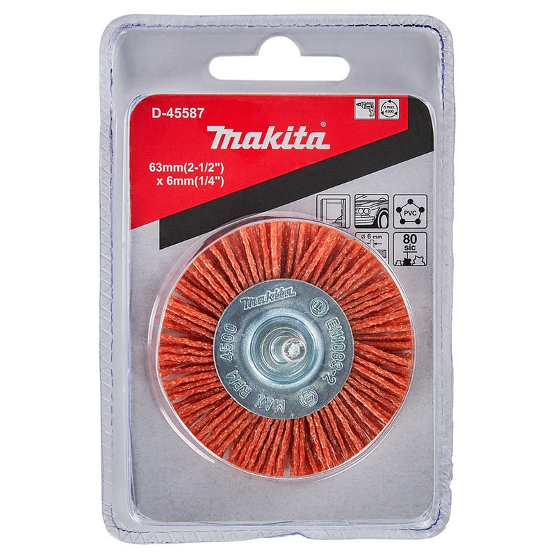 Makita D-45587 Nylon conical brush for coarse cleaning 63x6mm