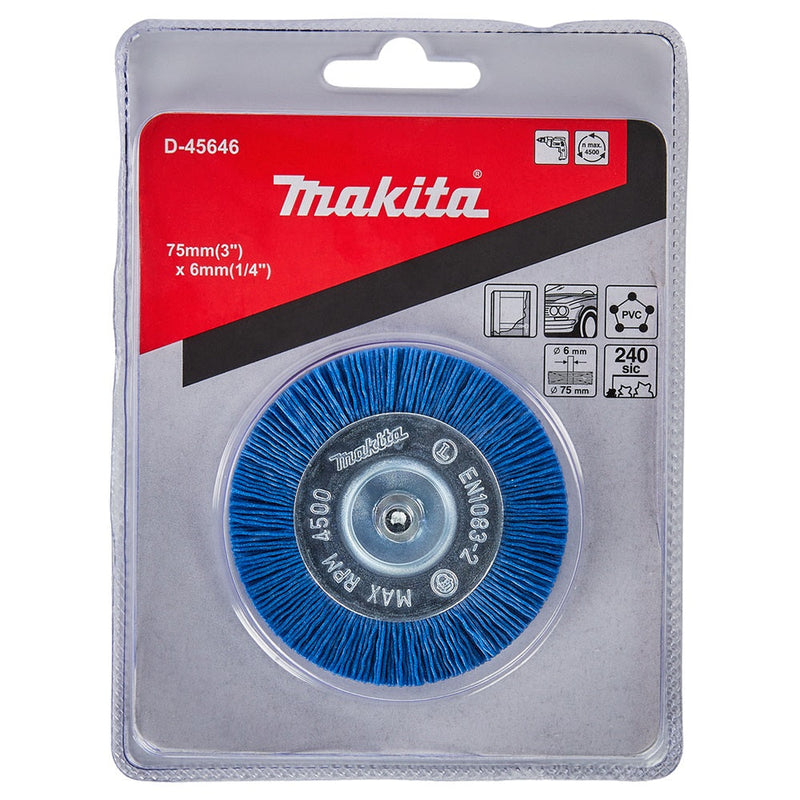 Makita D-45646 Nylon conical brush for final processing 75x6mm