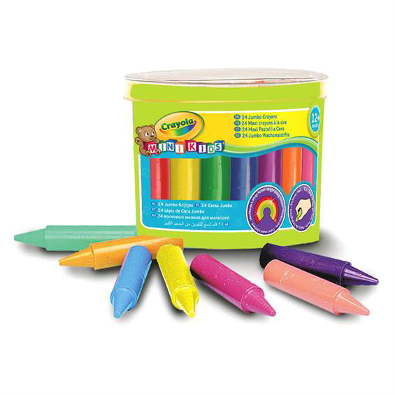 CRAYOLA | Mini Kids Set of large wax crayons for kids, 24 pcs