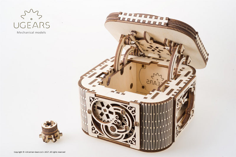 UGEARS - Mechanical Wooden Models - Treasure Box Model