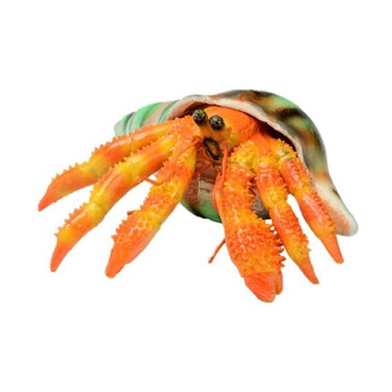 Lanka Novelties | Animals figurine | Orange hermit crayfish with a shell