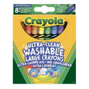 CRAYOLA | Set of large wax chalk (ultra-clean washable), 8 pcs