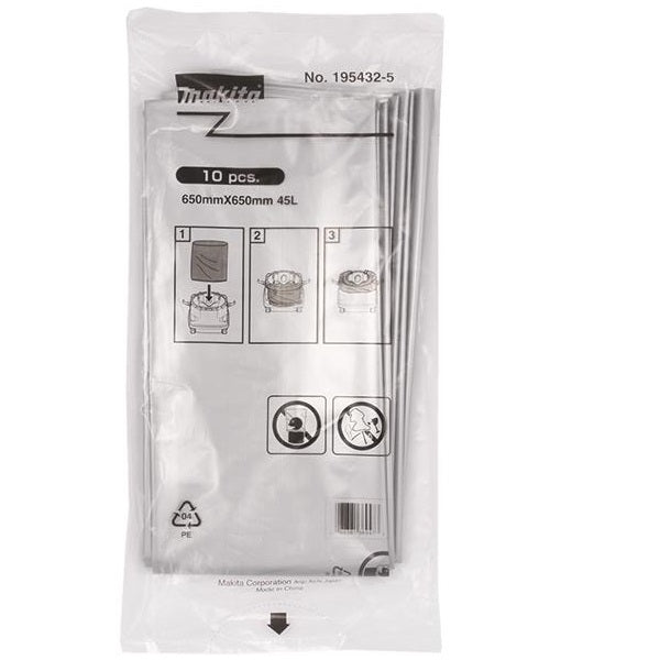 Makita 195432-5 Set of polyethylene bags DVC860/861/862/864 (10 pieces).