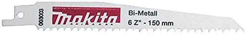 P-05088 Recipro Saw Blade Bim 5.9In/6Teeth 5 Pcs