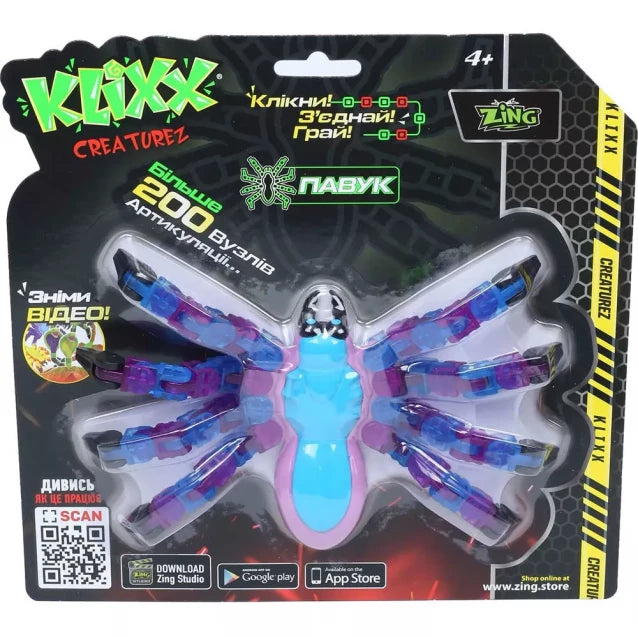 Zing | Toy Klixx Creaturez - Fidget Spider blue-blue