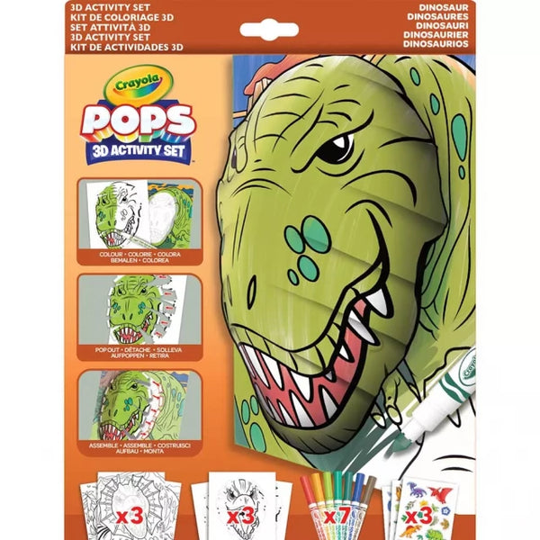 CRAYOLA | POPS 3D Set for creativity "Dinosaurs" with 7 markers