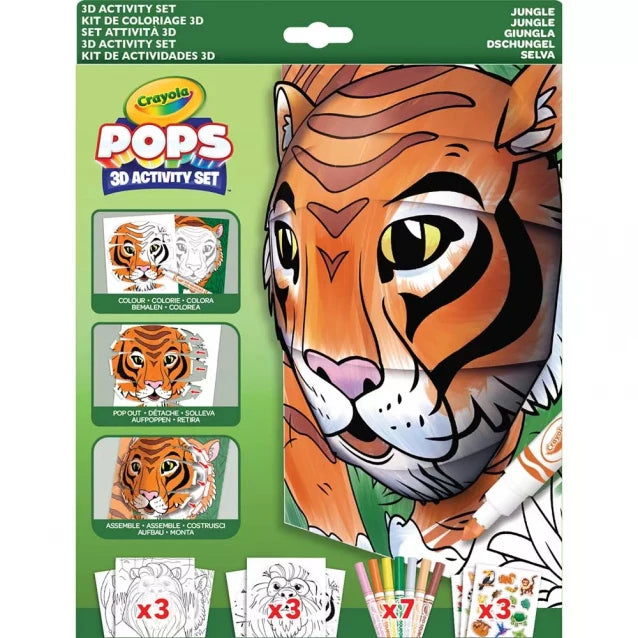 CRAYOLA | POPS 3D Set for creativity "Animals" with 7 markers