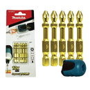 Makita B-42472 Mag booster attachment with a set of PZ2 bits (5 pieces).