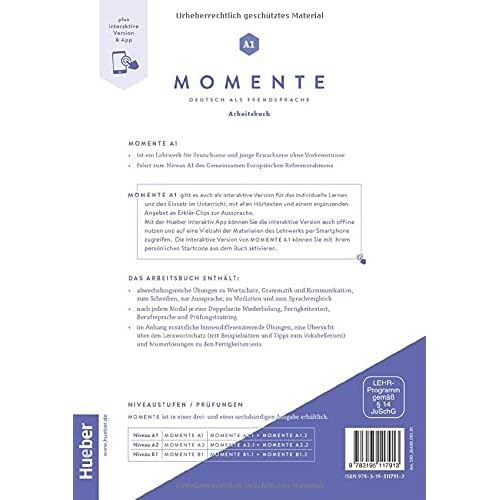 Momente A1: German as a foreign language / workbook plus interactive version