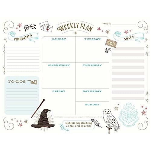 Harry Potter: Weekly Planner Notepad: (Harry Potter School Planner, Harry Potter Gift, Harry Potter Stationery, Undated Planner)