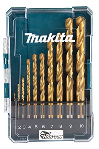 Makita D-72849 HSS TIN Drill bit Eco Set 10 Piece