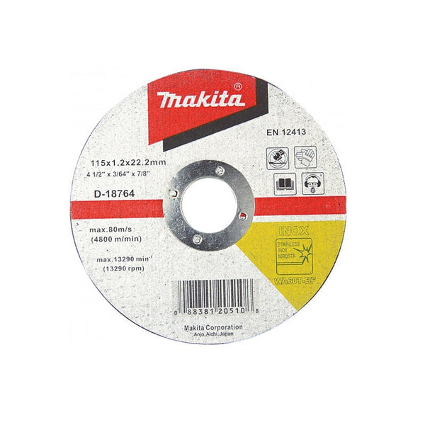 Makita D-18764 Thin cutting disc for stainless steel 115x1.2 60T, flat