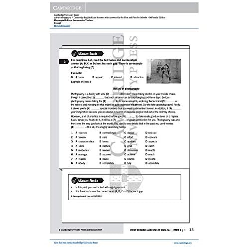 Cambridge English Booster with Answer Key for First and First for Schools - Self-study Edition (Cambridge English Exam Boosters)