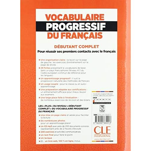 Corrigés vocabulaire progressif niveau débutant complet NC