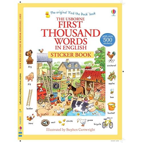 The Usborne First Thousand Words in English : Sticker Book (First Thousand Words Stickr Bk)