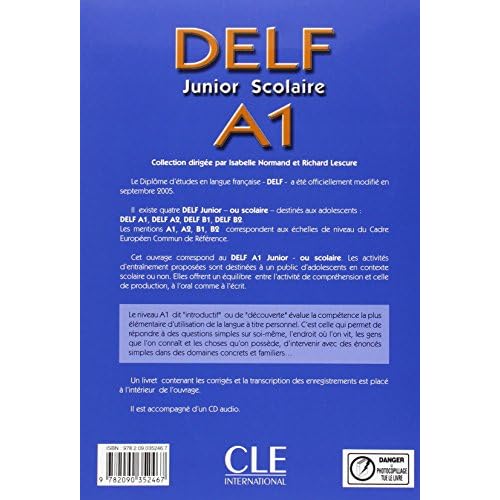 Delf Junior Scolaire A1 Textbook + Key + Audio CD (French Edition)