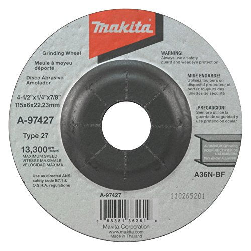 Makita B-14560 Grinding Wheel 115 x 6 x 22.23, Multi-Colour