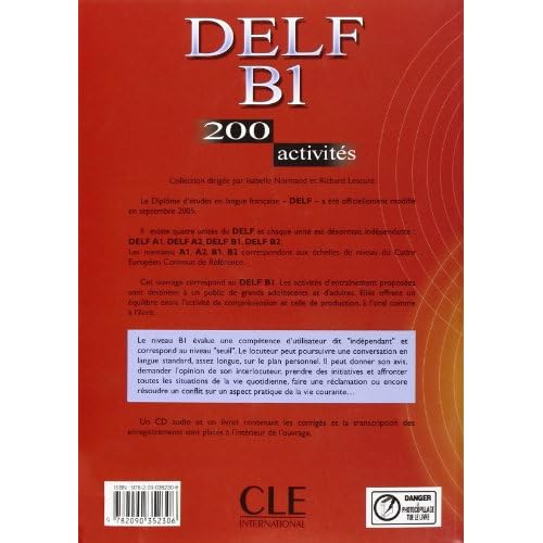 Nouveau delf b1 + cd audio - 200 activites - + livret de corriges