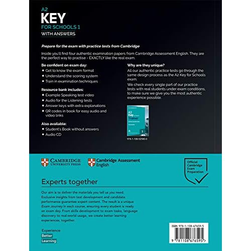 A2 Key for Schools 1 for the Revised 2020 Exam Student's Book with Answers with Audio with Resource Bank (KET Practice Tests)