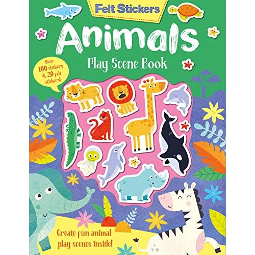 Felt Stickers Animals Play Scene Book