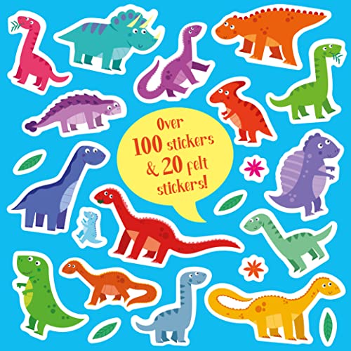 Felt Stickers Dinosaur Play Scene Book: 1