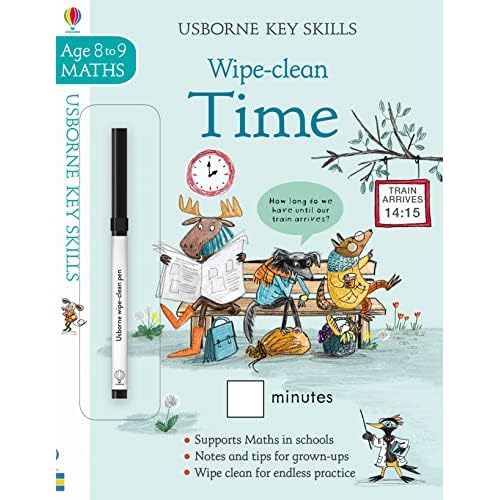 Wipe-Clean Time - Key Skills - Age 8 to 9 Maths