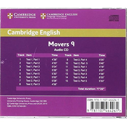 Cambridge English Young Learners 9 Movers Audio CD: Authentic Examination Papers from Cambridge English Language Assessment