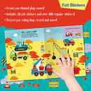 Felt Stickers Diggers Play Scene Book