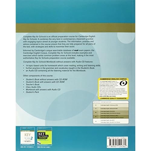 Complete Key for Schools Workbook without Answers with Audio CD