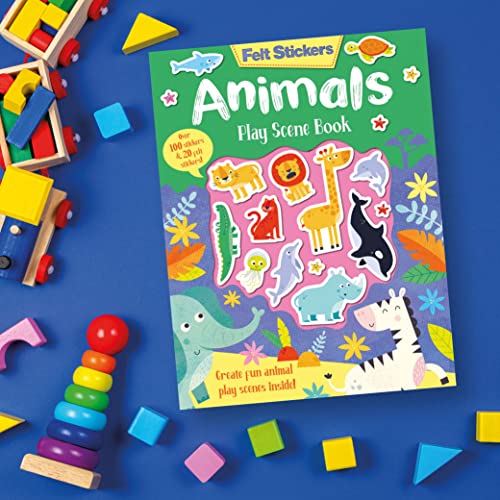 Felt Stickers Animals Play Scene Book