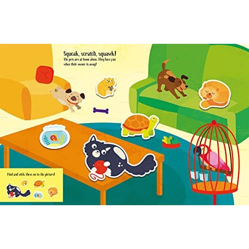 Felt Stickers Animals Play Scene Book