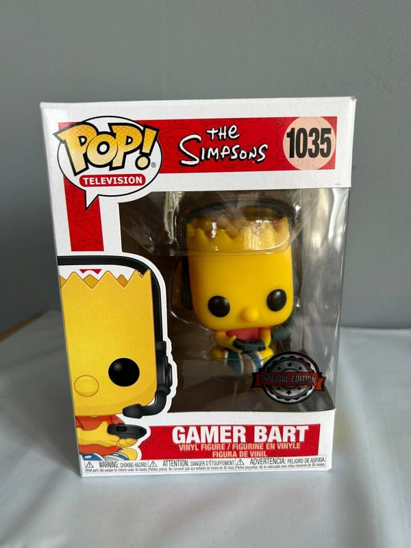 Funko POP! TV: The Simpsons - Gamer Bart #1035 NEW (Damaged box)