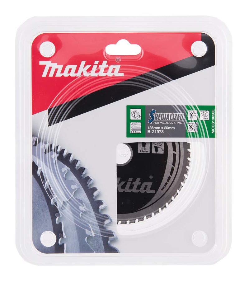 Makita Circular Saw Blade HM 136 x 20 x 1.4 mm, Z-50 for Metal Part B-21973