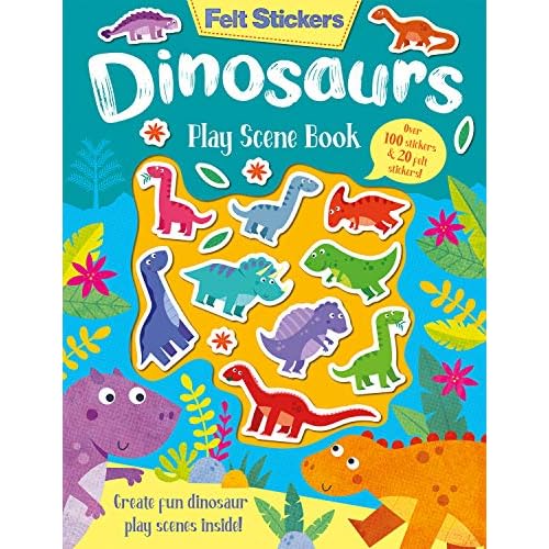 Felt Stickers Dinosaur Play Scene Book: 1