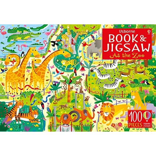 Usborne Book & Jigsaw At the Zoo