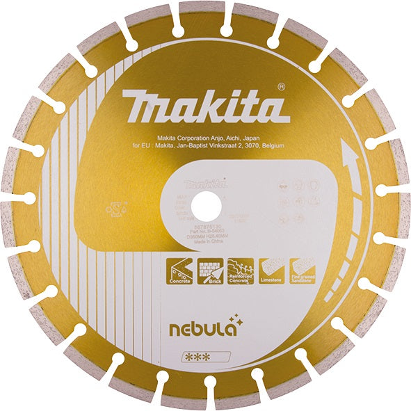 Makita B-54053 Diamond disc NEBULA for concrete segment 350x25.4(20) mm dry/wet.