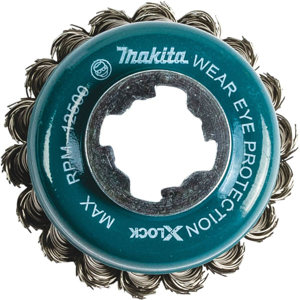 Makita D-72578 X-Lock 3-1/8" Stainless Steel Knot Wire Cup Brush