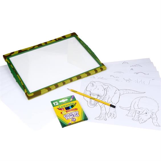 CRAYOLA | Game panel for creativity with illumination "Dinosaurs"