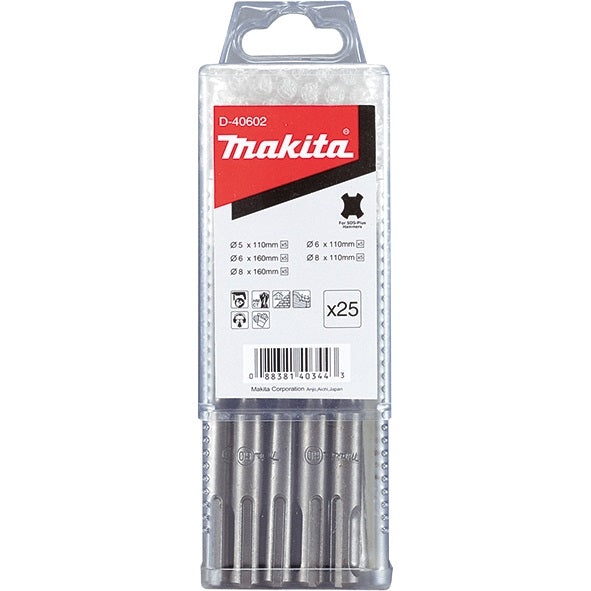 Makita D-40602 Set of drills for SDS-PLUS (25 pieces).