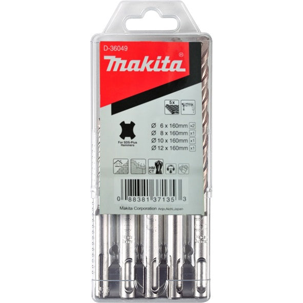 Makita D-36049 Set of drills for SDS-PLUS (5 pieces).