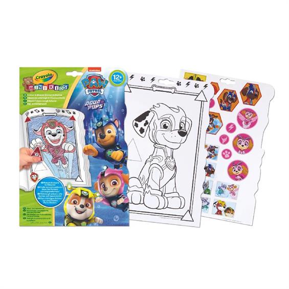 CRAYOLA | Mini Kids Paw Patrol coloring page, 32 pages and 4 pages of stickers