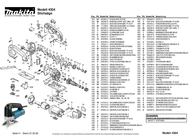 Makita 265995-6 Tapping Screw 4X18