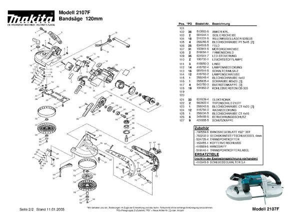 Makita 273614-0 Top Handle Replacement Part