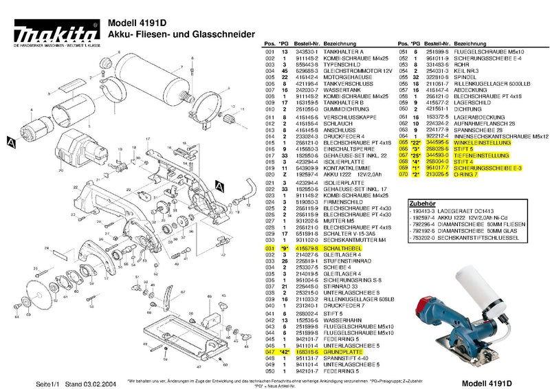 Makita 322810-8 Spindle