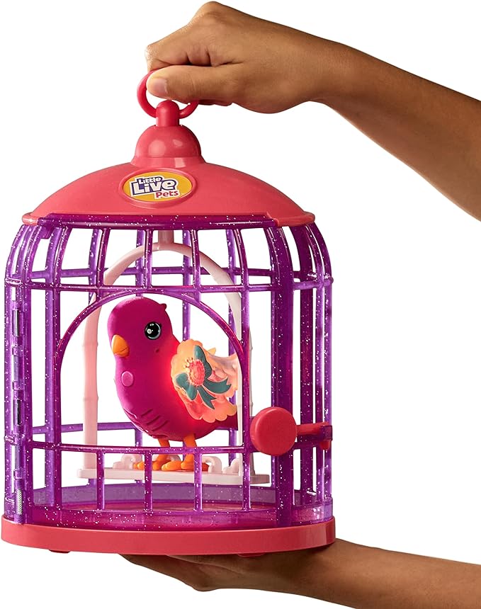 MOOSE | Little Live Pets: Talking bird - Tiara Twinkles with light in the cage