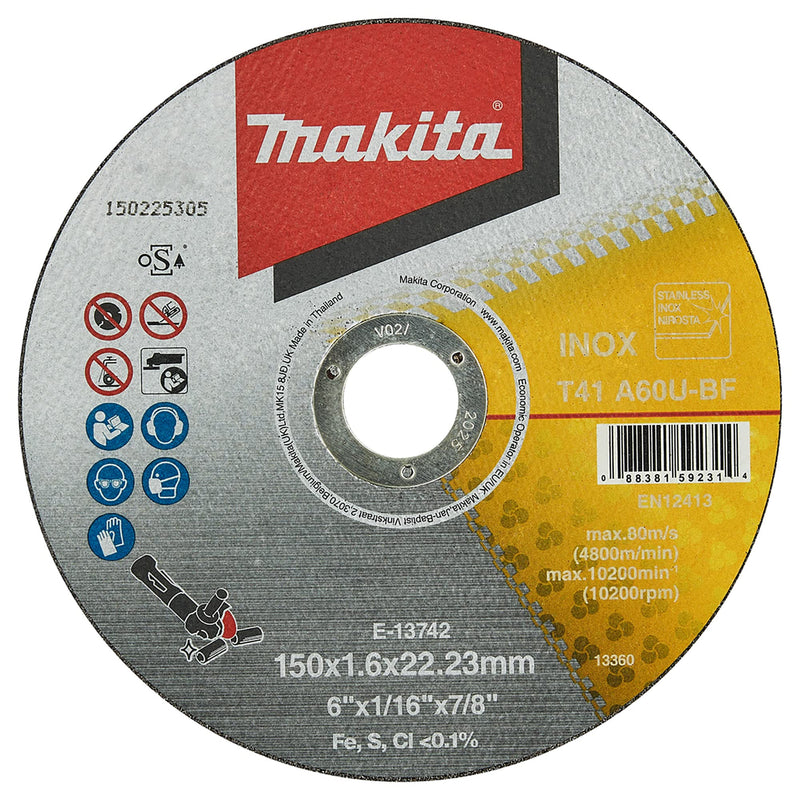 Makita E-13742 Thin Cut Off Wheel 150 x 1.6mm