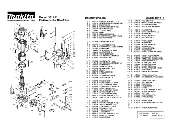 Makita 266015-9 Set Bolt M10 Replacement Part