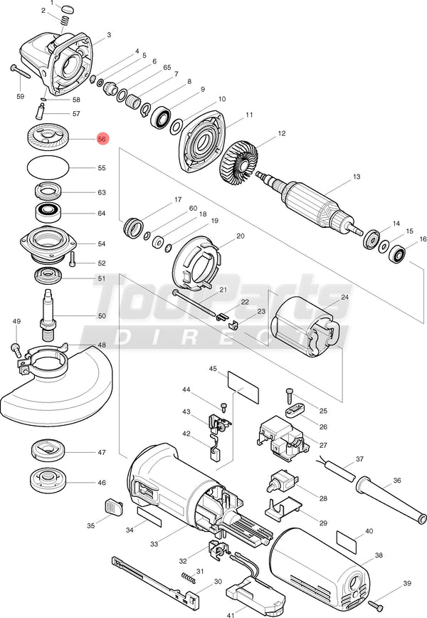 Makita 227430-2 Spiral Bevel Gear 35 9566Cv