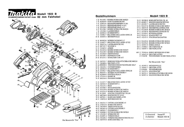 Makita 411019-8 Belt Cover